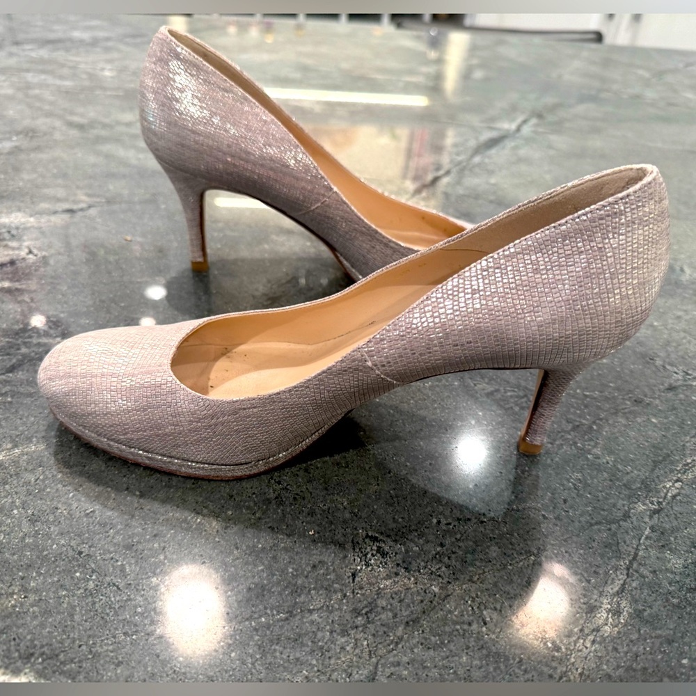 Worn Once - Size 42 - LK Bennett Silver Tweed Pumps